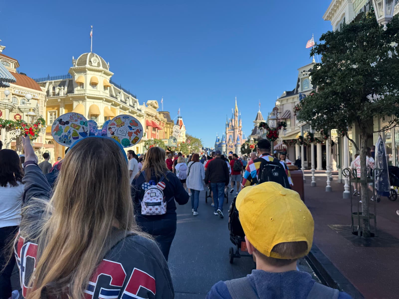Disney World's Main Street at night