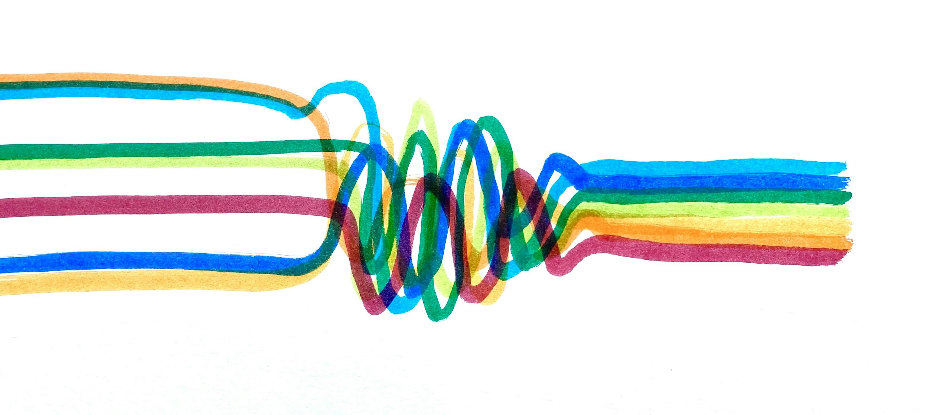 Colored lines.
