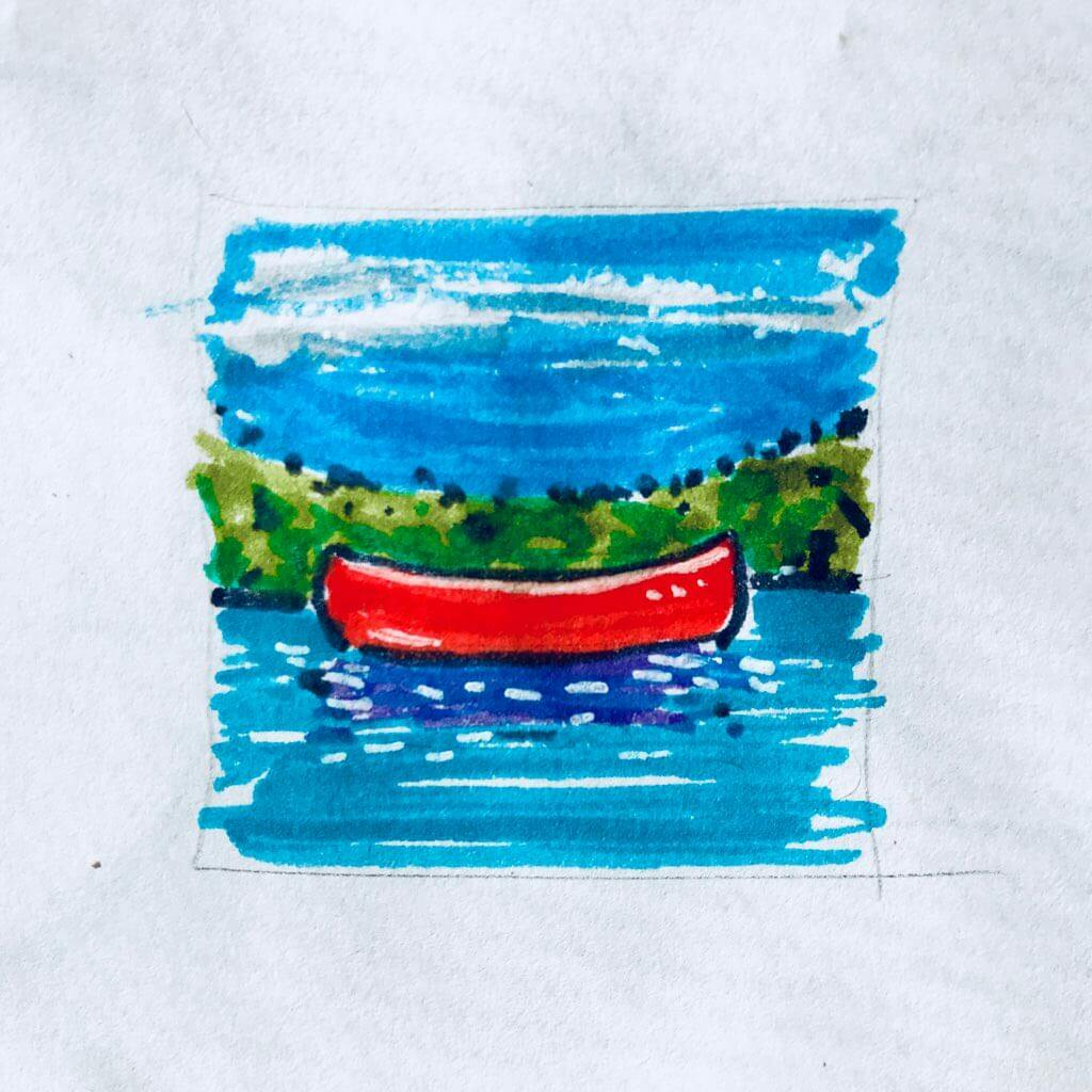 A canoe illustration