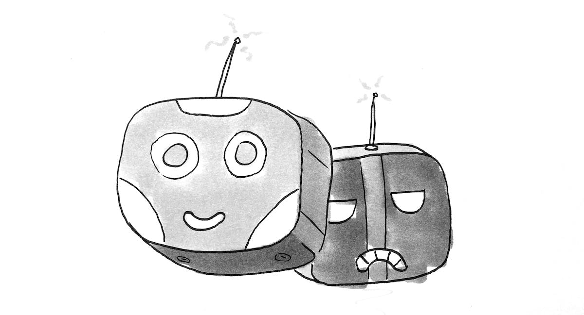 Two robot heads.