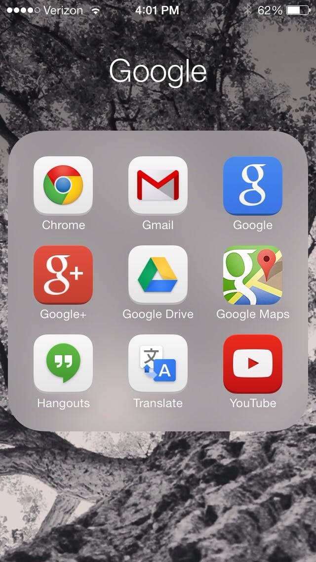 Google's icons on iOS